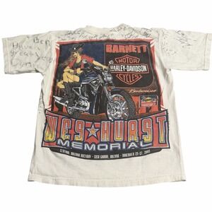 Signed Wes Hurst‎ Memorial Central Arizona Raceway Harley Davidson T-Shirt Youth